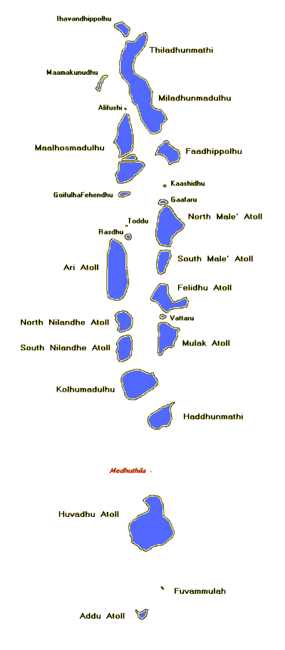 Landkarte der Malediven